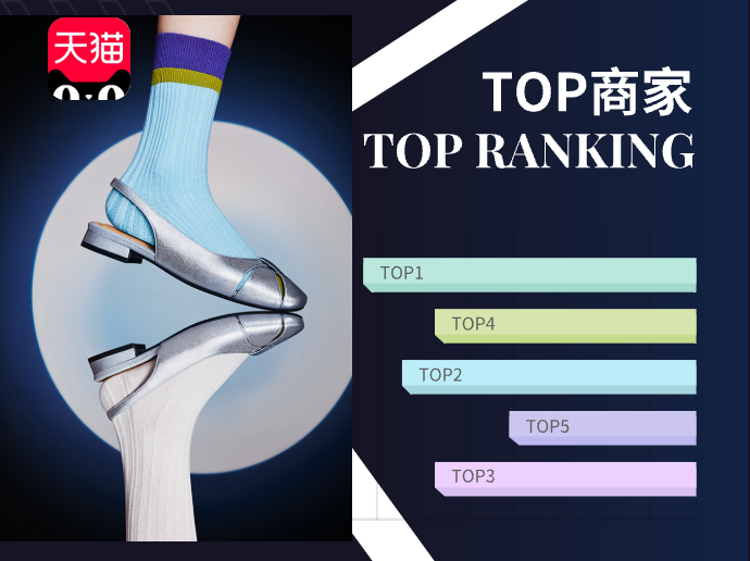 天猫TOP5 | 半年度重点女鞋品牌淘宝数据分析